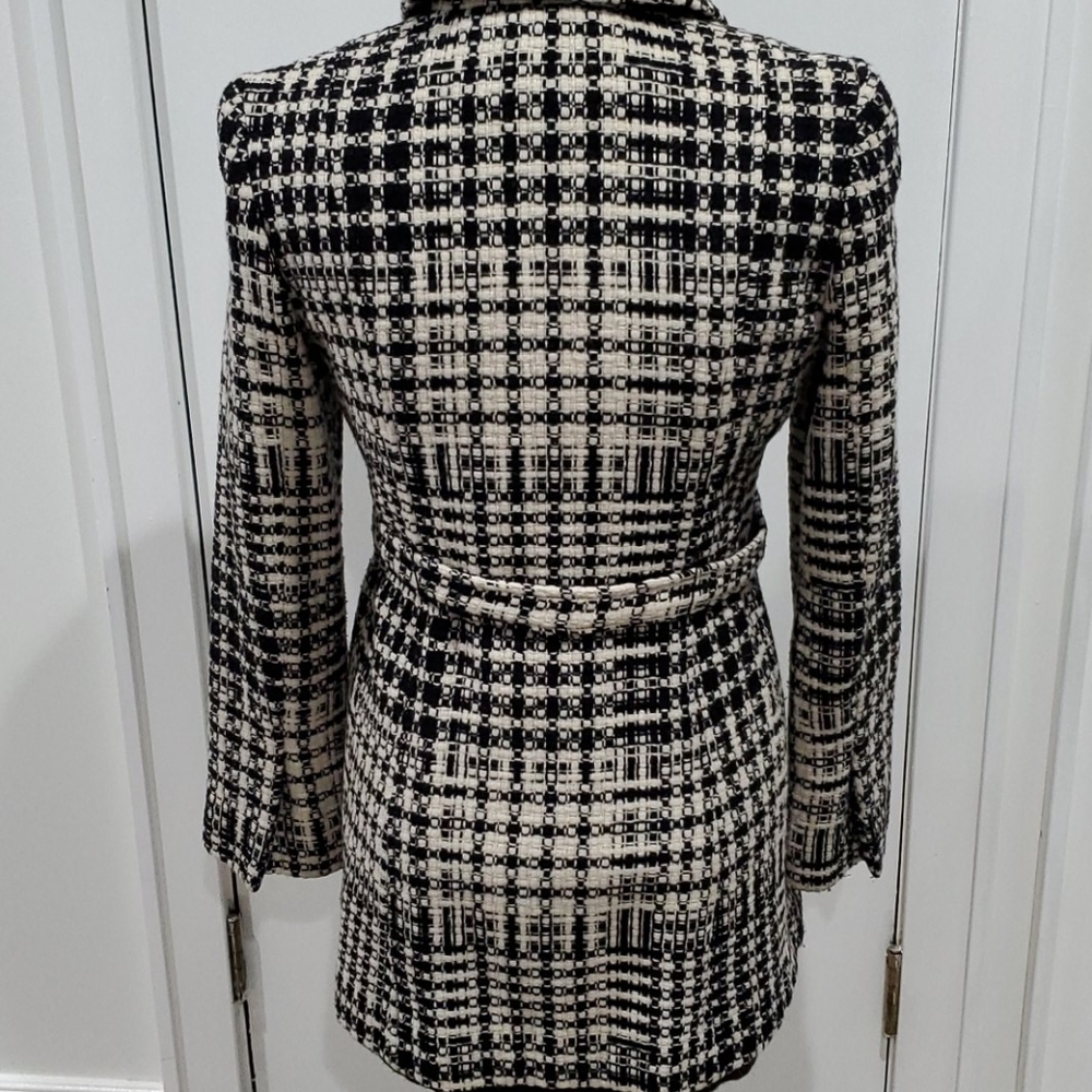 Classic Houndstooth Coat – Marvin Richards, Size Small, Black & White, Stylish - Picture 4 of 9